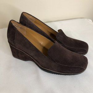 Women's Rockport Waterproof Shoes 10.5 M Slip Resistant Brown Leather Work Heels